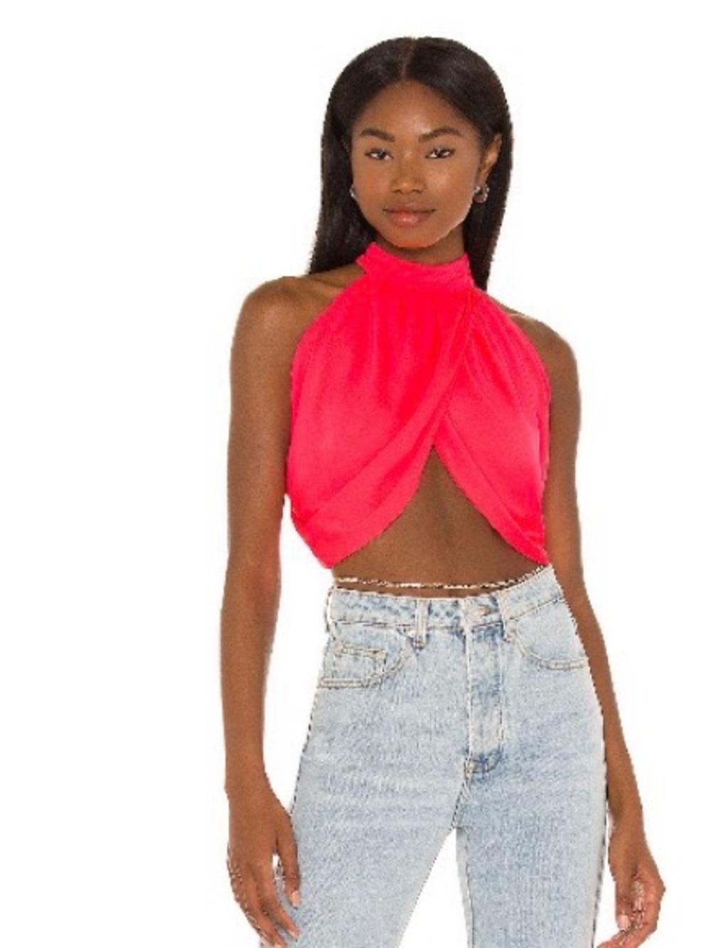 superdown Coral Emani Halter Crop Top
